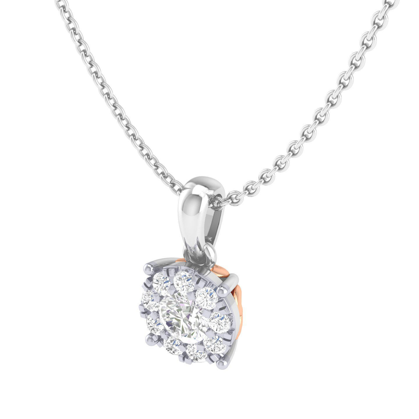 Women round pendant 3dm stl render detail 3D print model_5