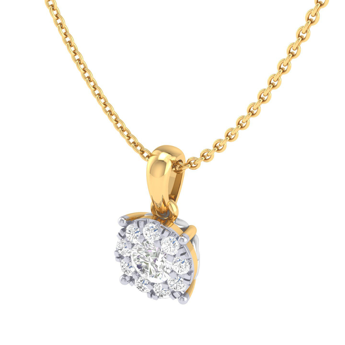 Women round pendant 3dm stl render detail 3D print model_8