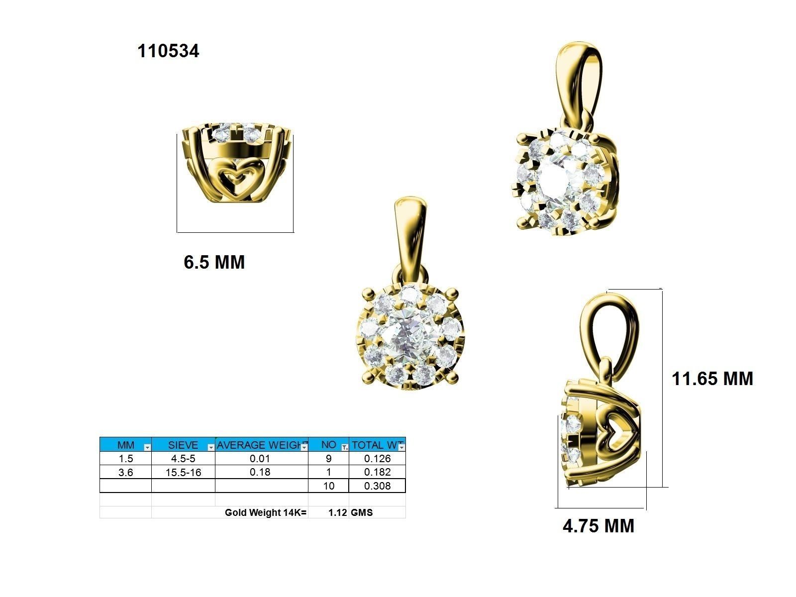 Women round pendant 3dm stl render detail 3D print model_9