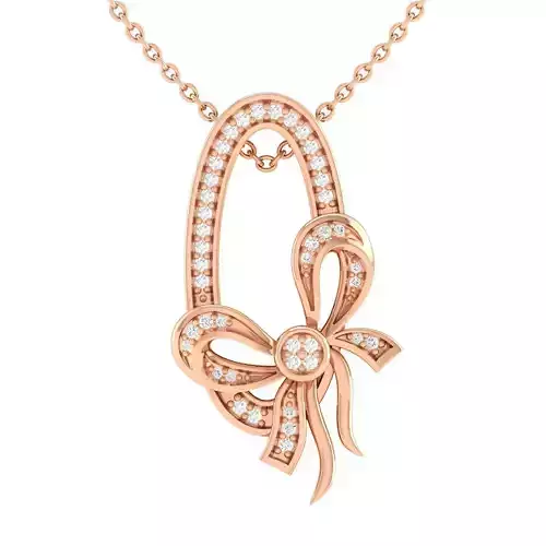 Women bow pendant 3dm stl render detail 3D print model