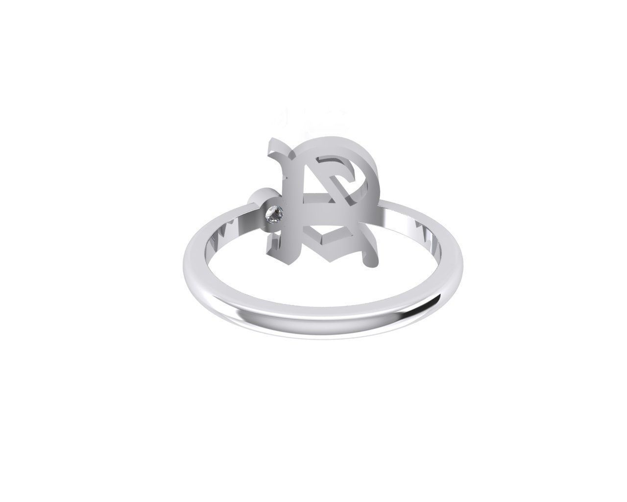 - Old English font ring A 3D print model_5