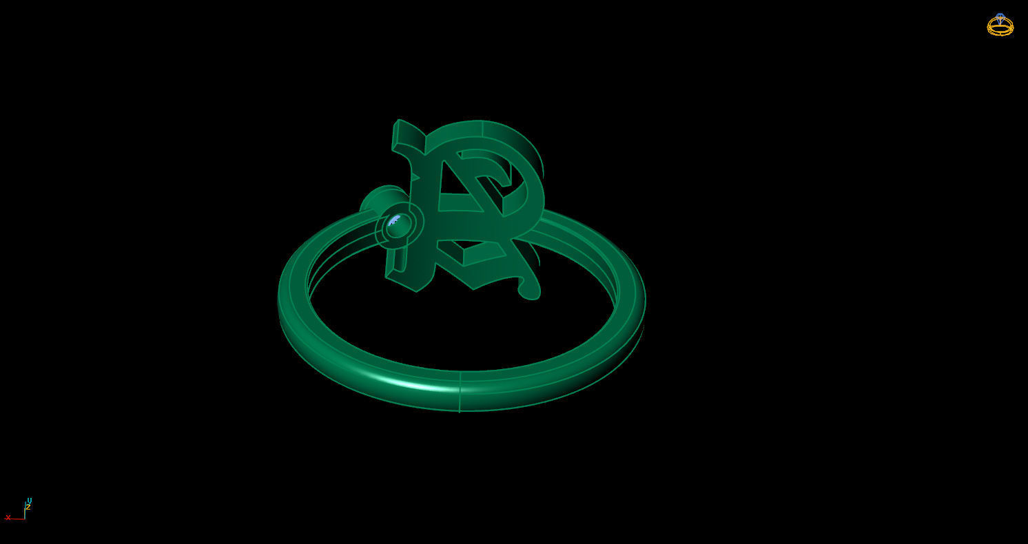 - Old English font ring A 3D print model_10