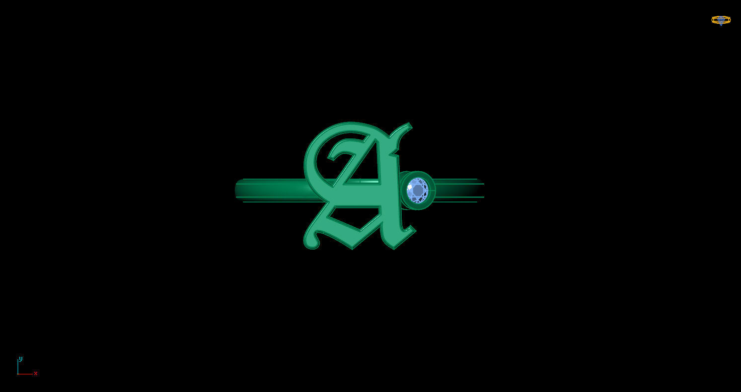 - Old English font ring A 3D print model_6