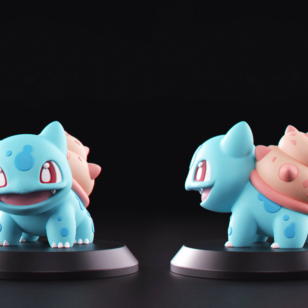 Pokemon - Water Bulbasaur 3D print model_3