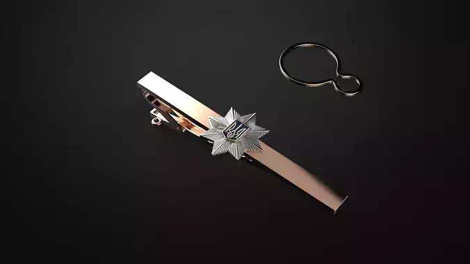 Tie clip Police enamel