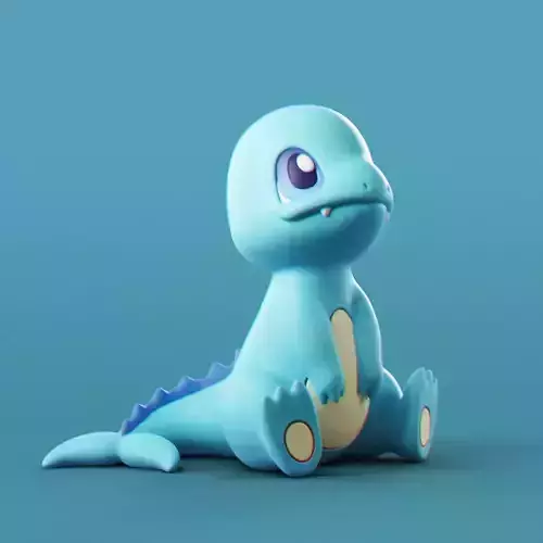 Pokemon - Water Charmander 3D print model