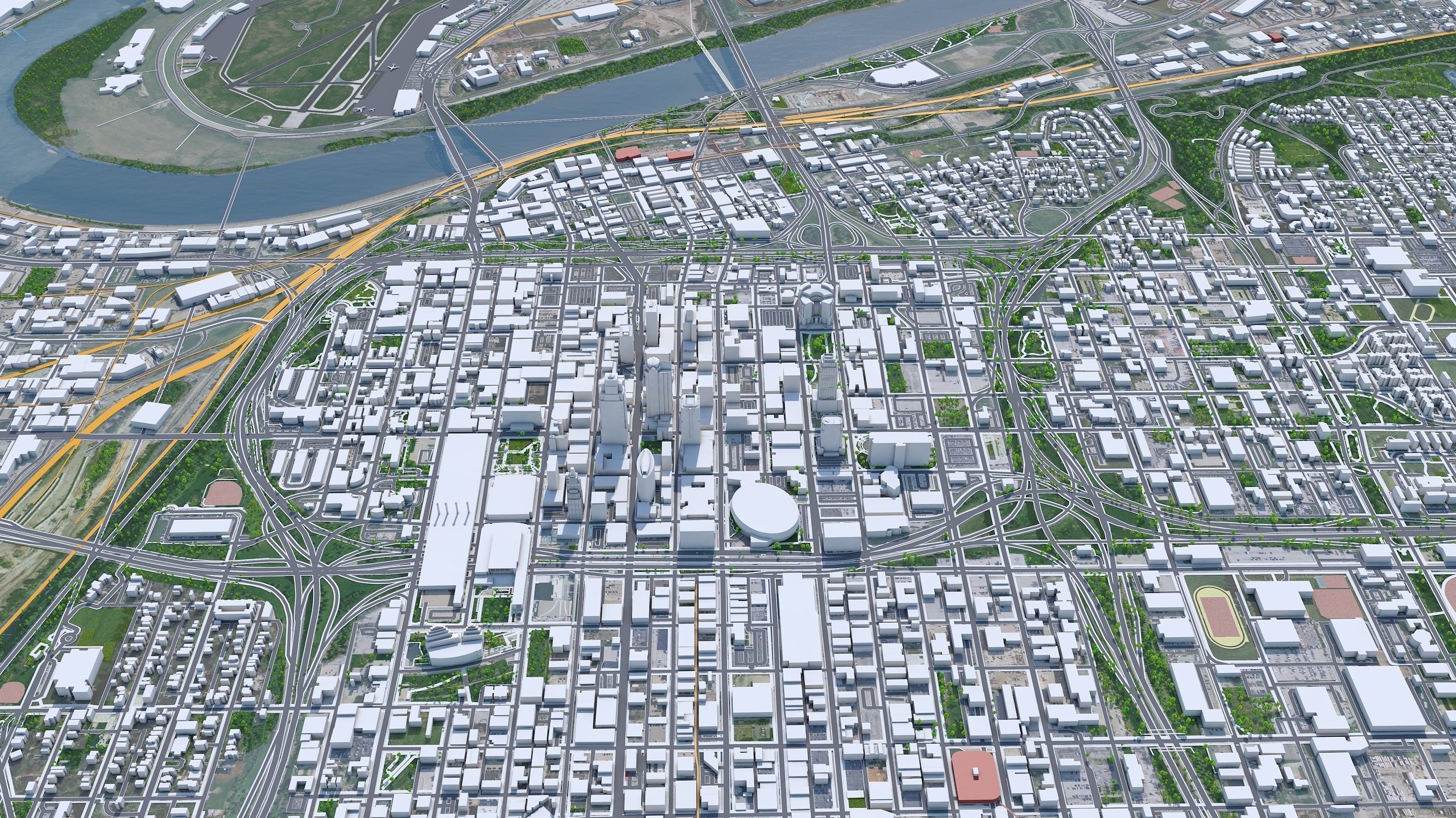 Kansas City Missouri USA Low-poly 3D model_2