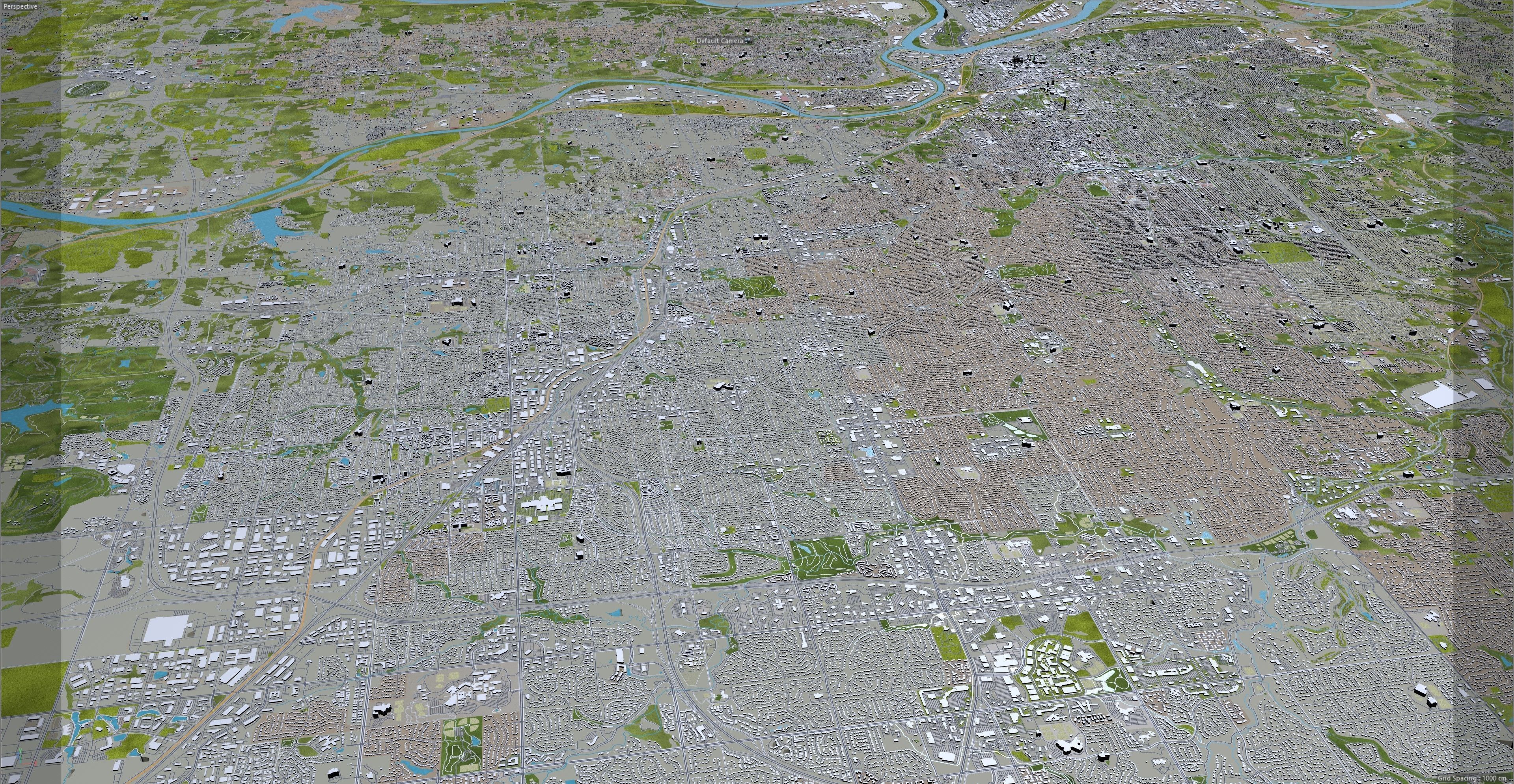 Kansas City Missouri USA Low-poly 3D model_24