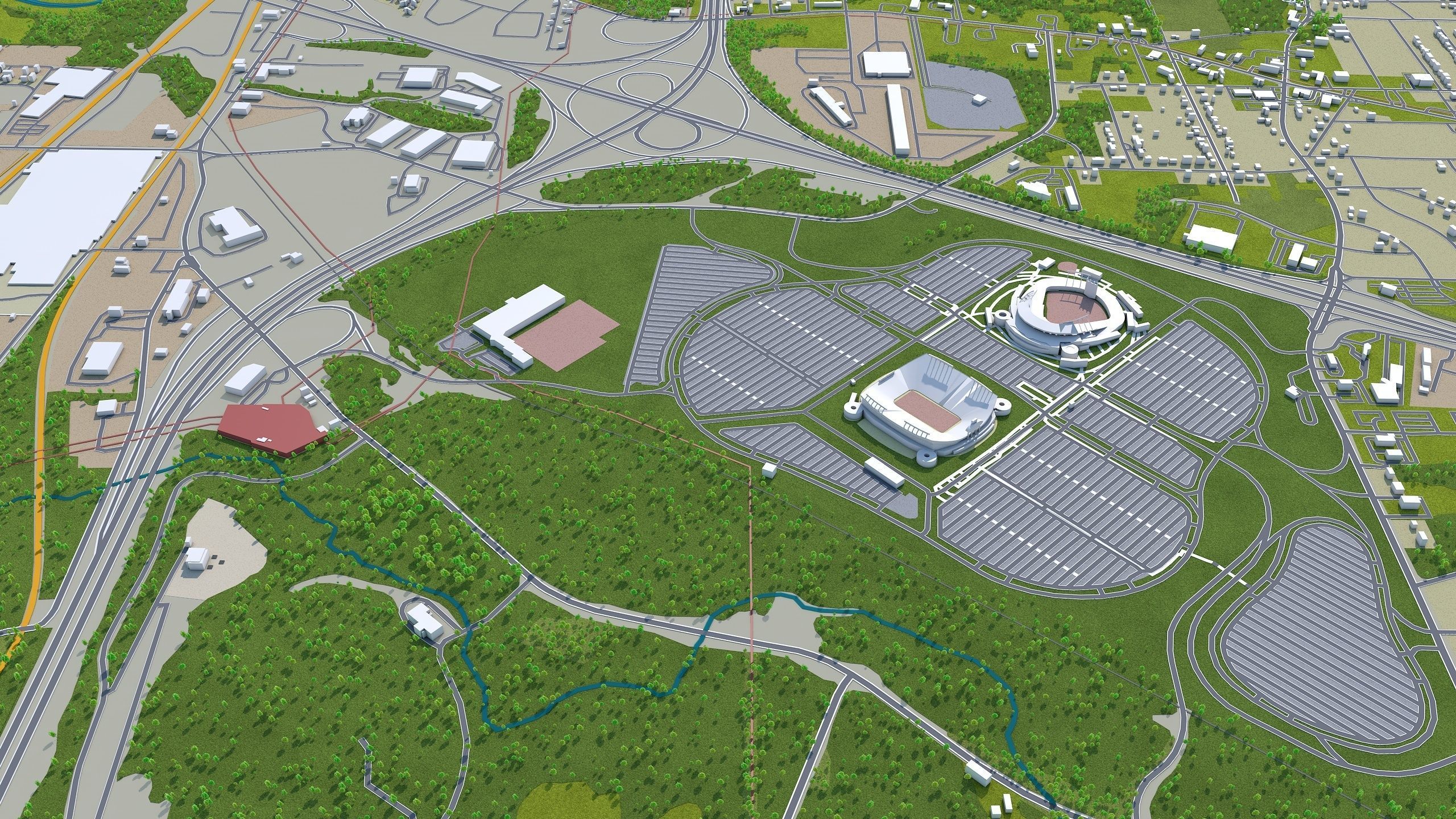 Kansas City Missouri USA Low-poly 3D model_18