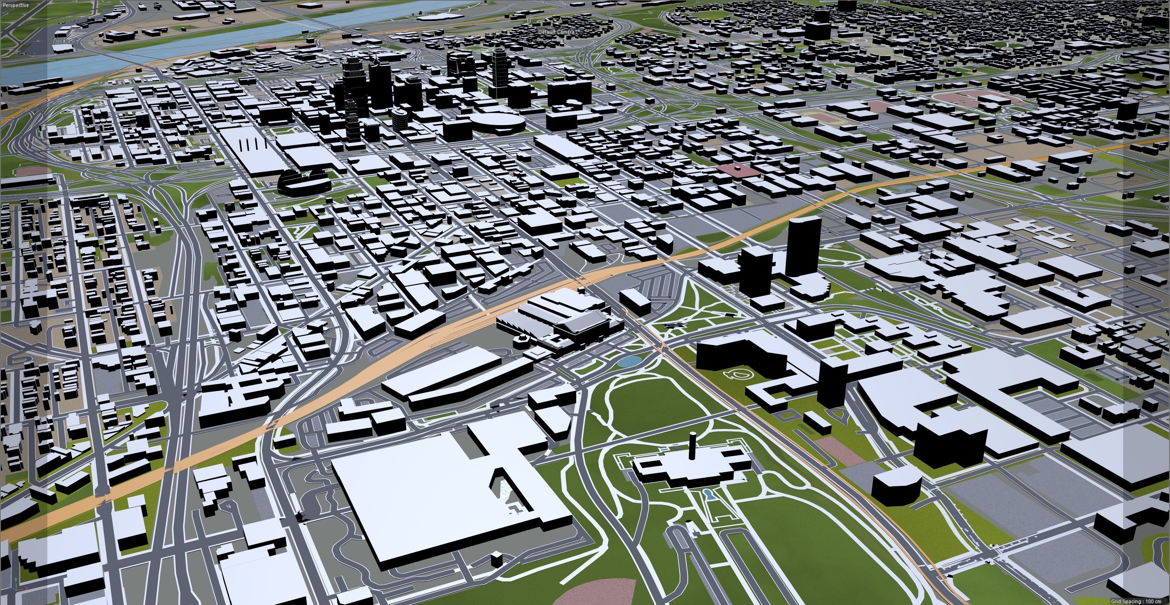 Kansas City Missouri USA Low-poly 3D model_30