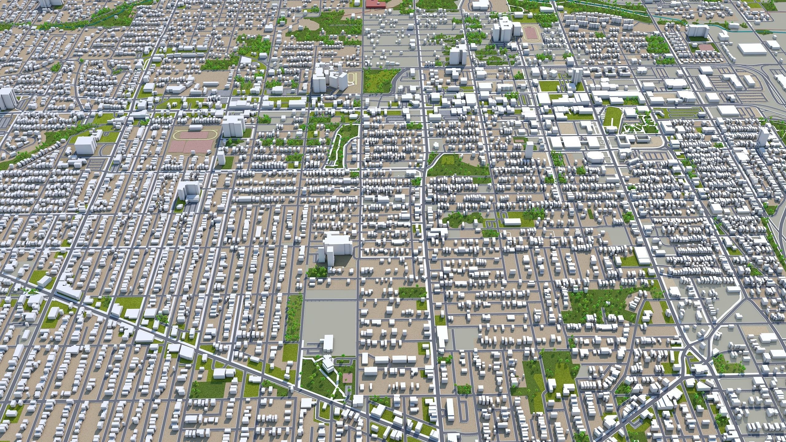 Kansas City Missouri USA Low-poly 3D model_9