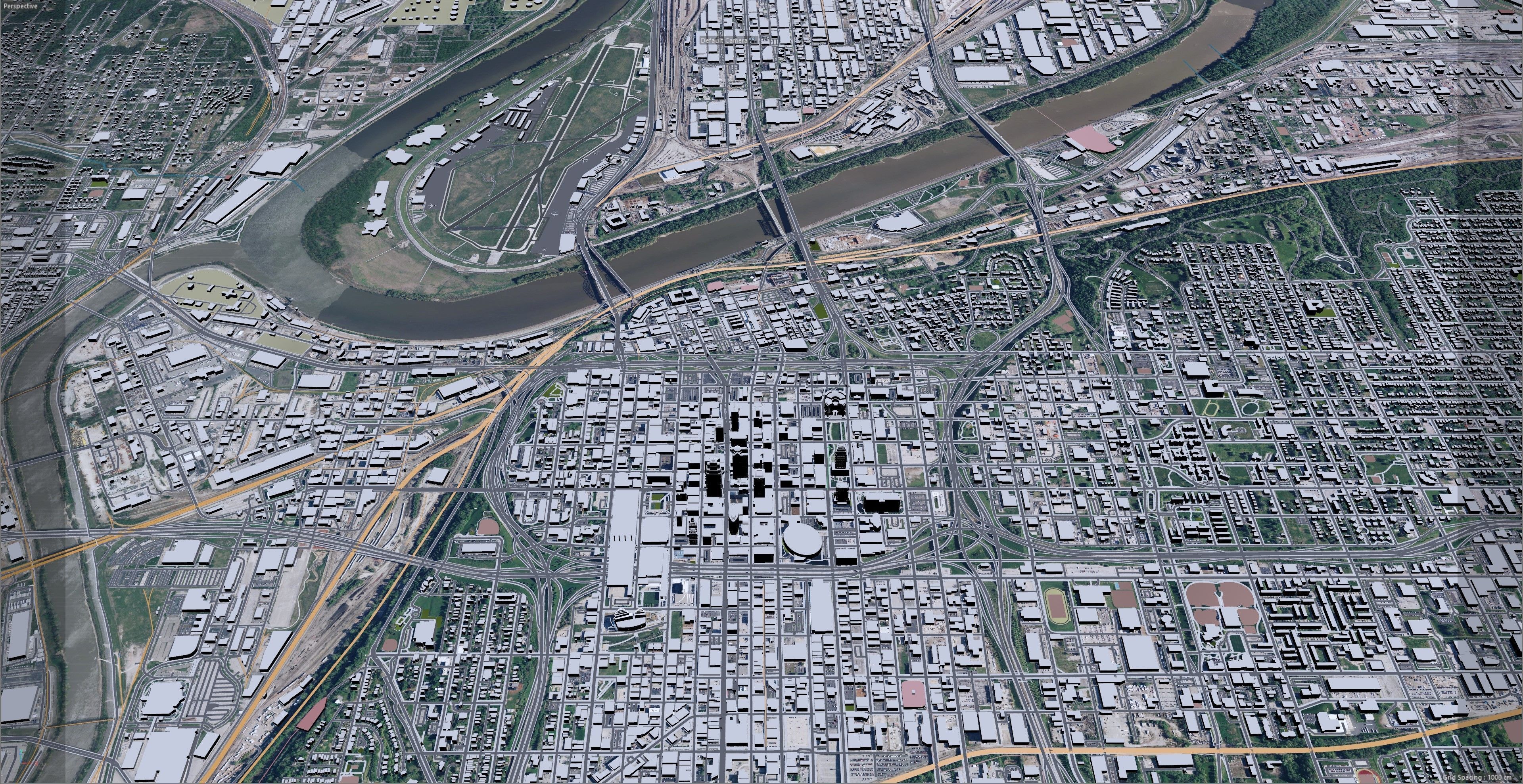 Kansas City Missouri USA Low-poly 3D model_31