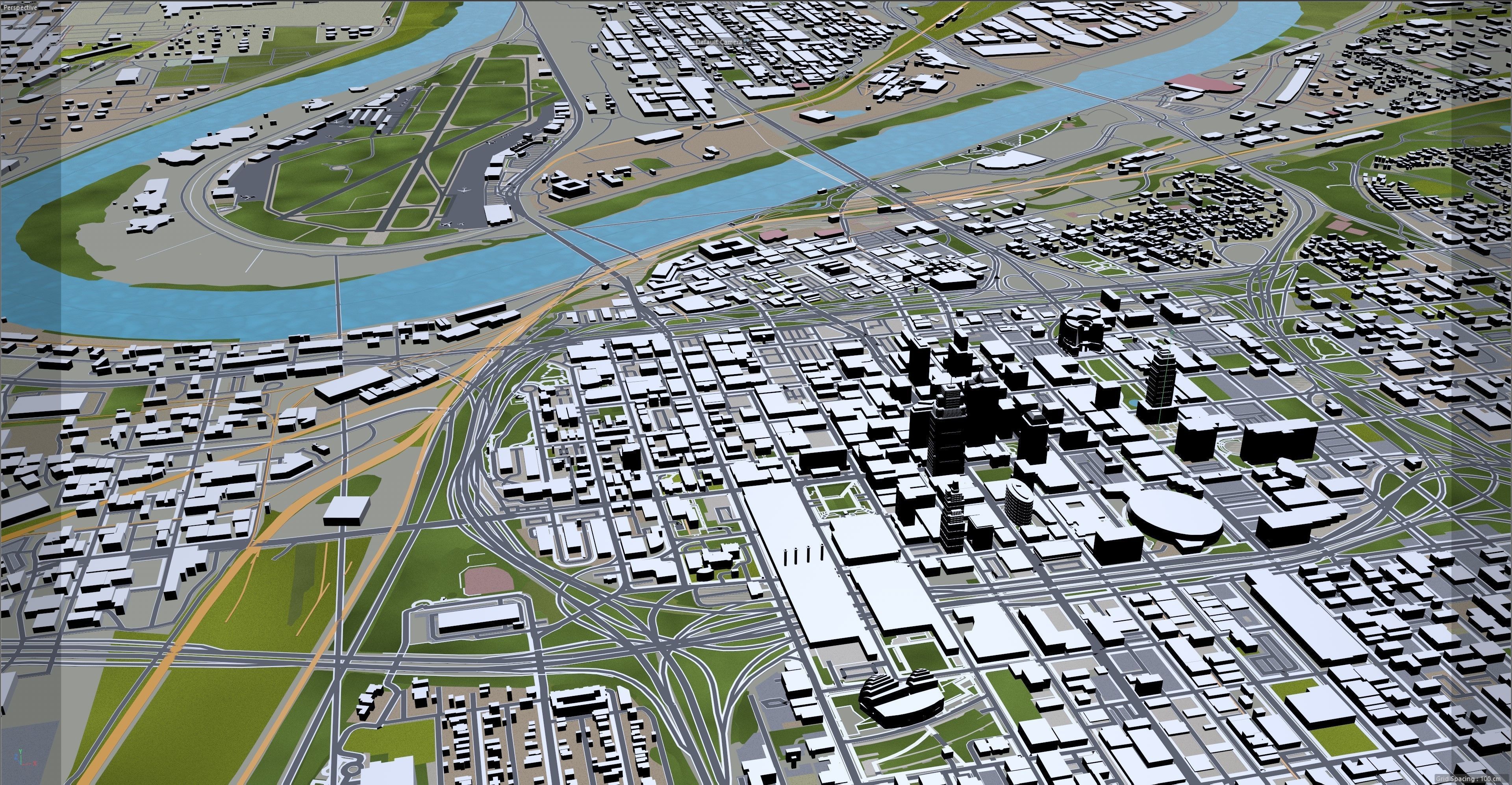 Kansas City Missouri USA Low-poly 3D model_27