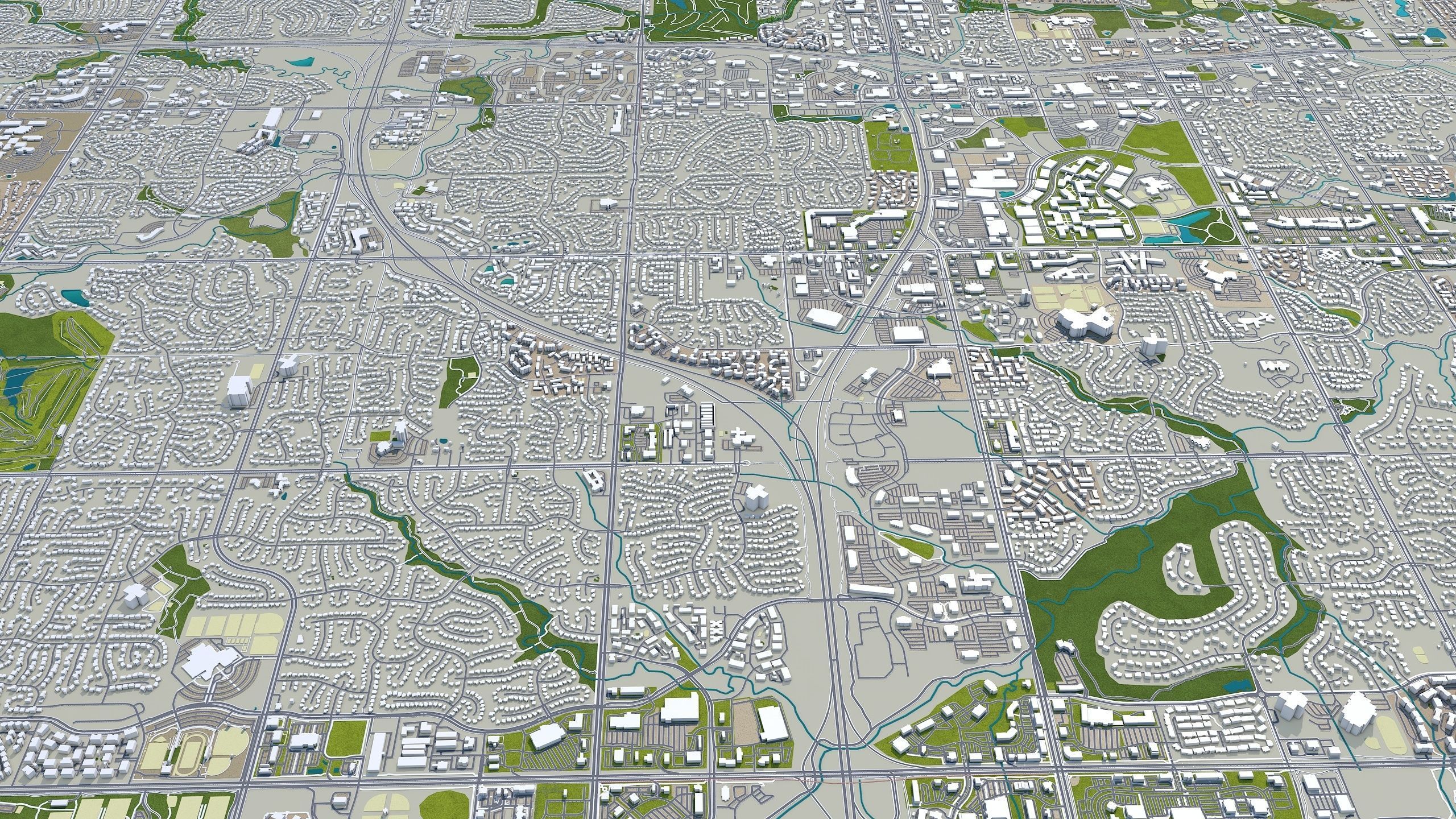 Kansas City Missouri USA Low-poly 3D model_14