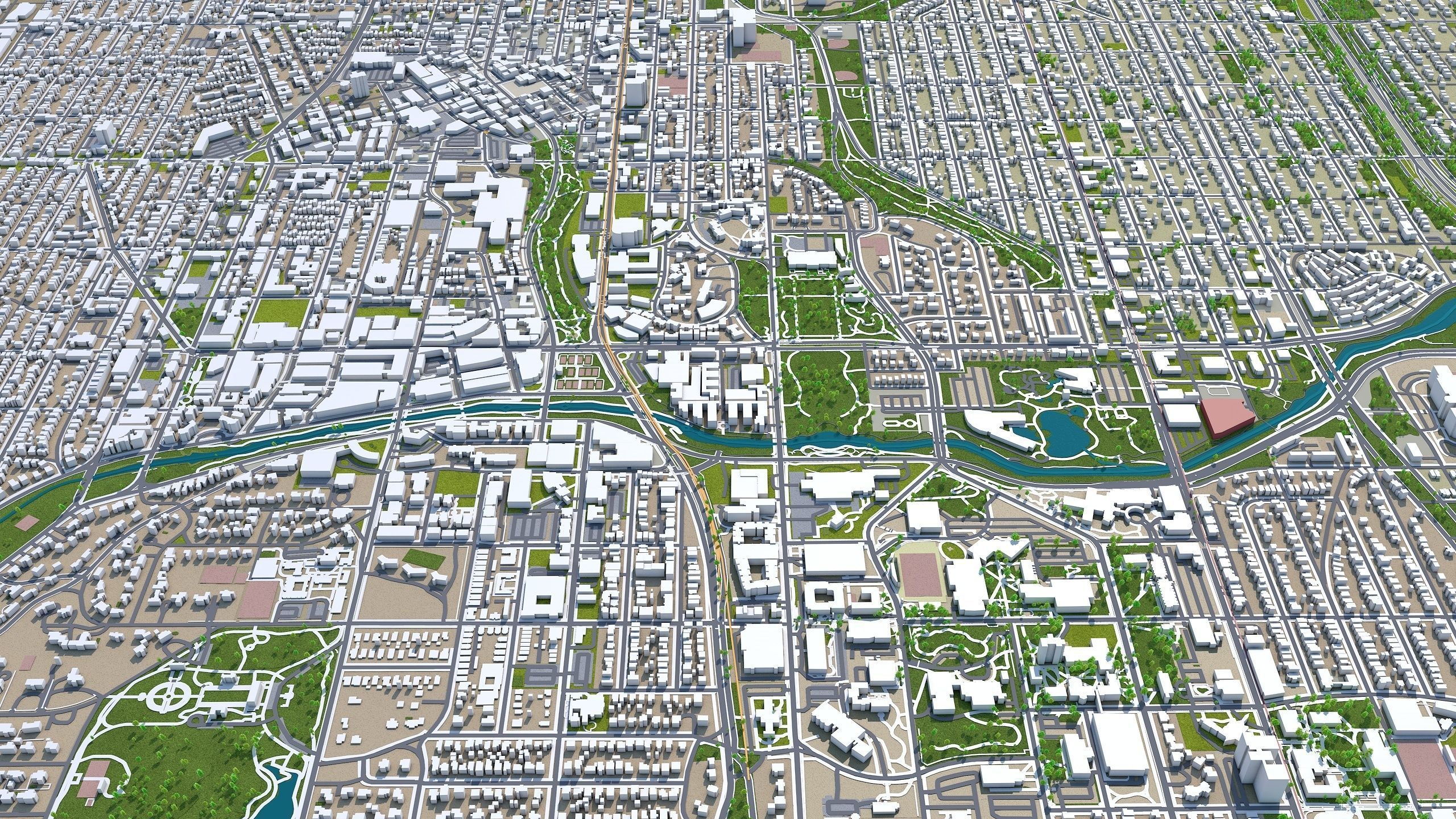 Kansas City Missouri USA Low-poly 3D model_19