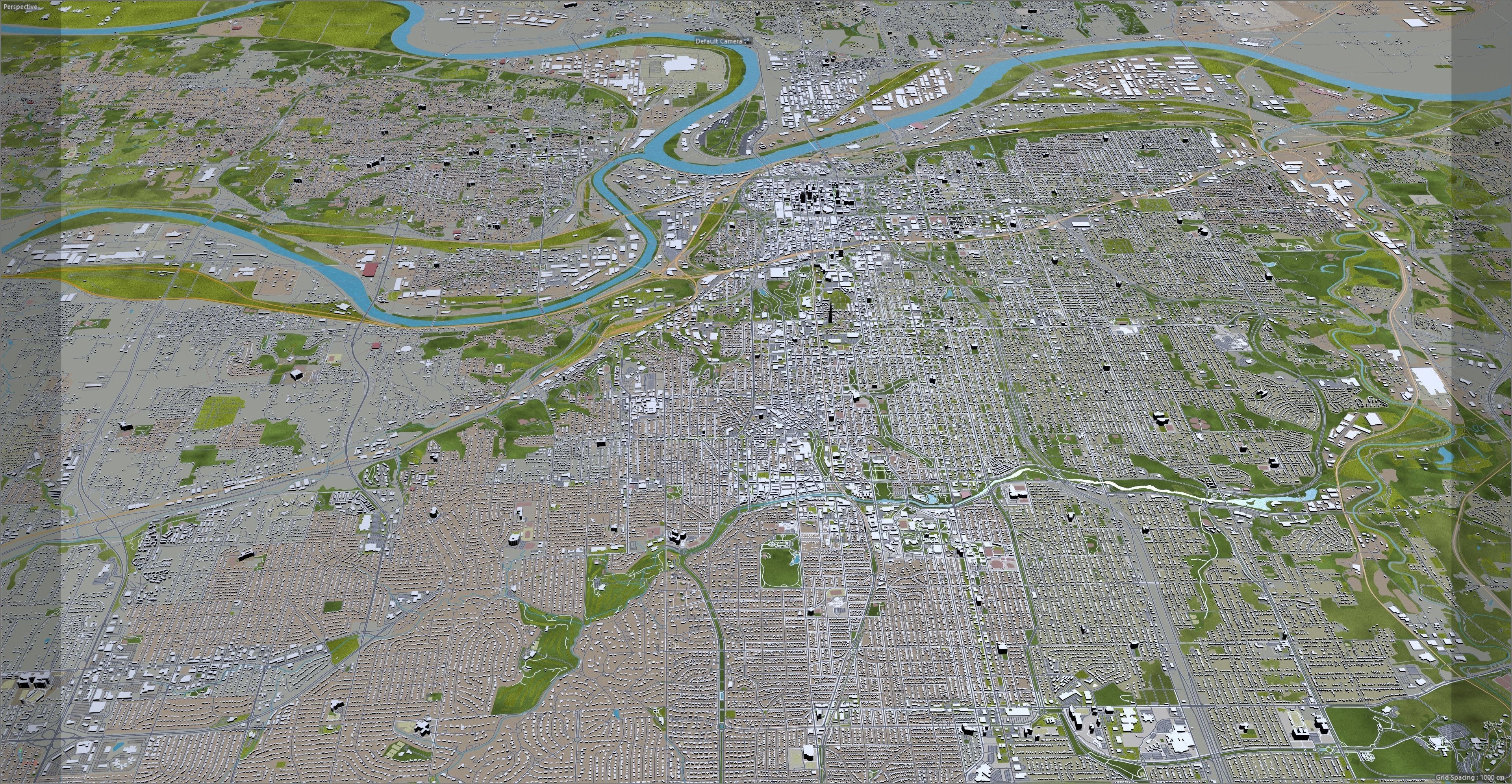 Kansas City Missouri USA Low-poly 3D model_22