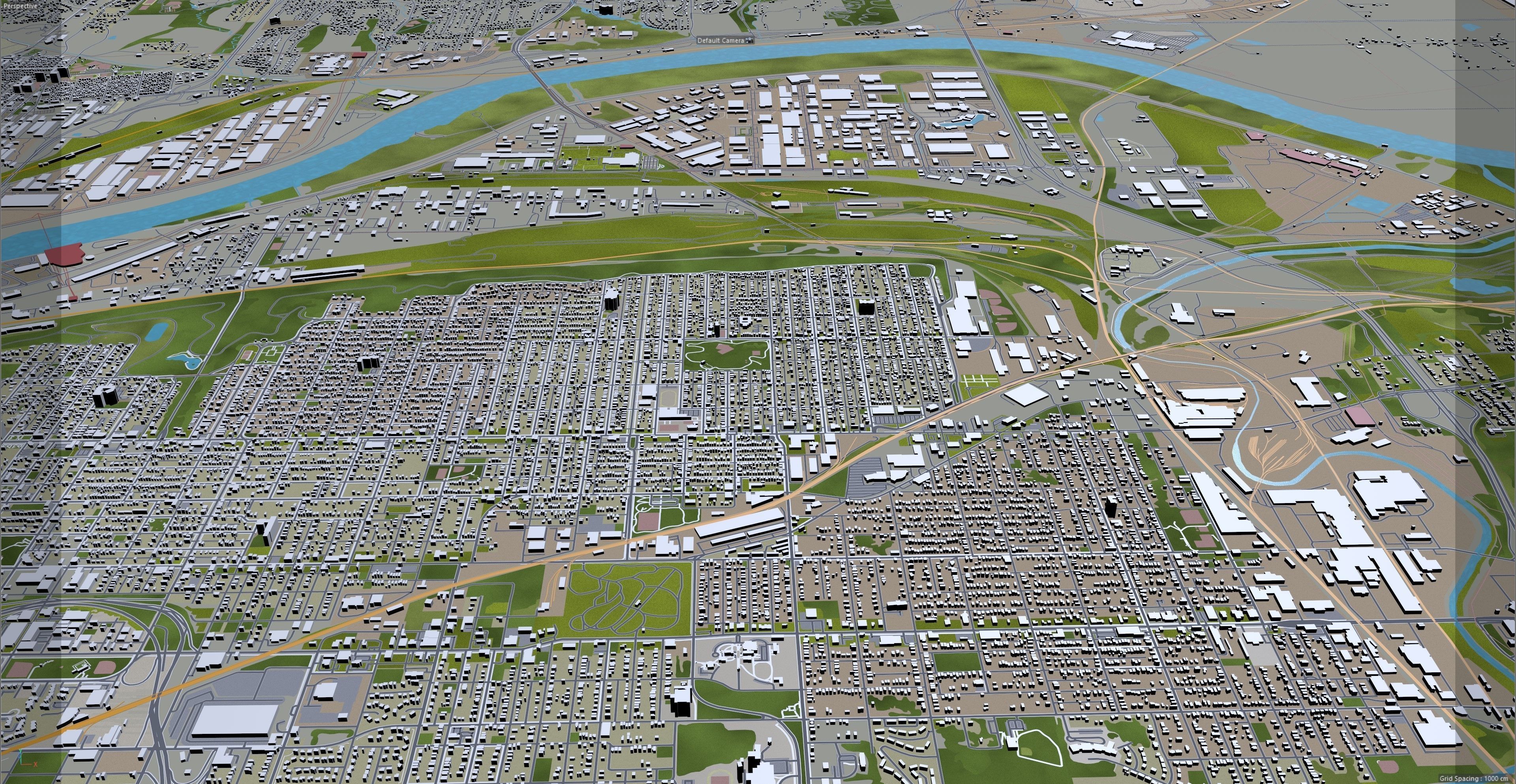 Kansas City Missouri USA Low-poly 3D model_26