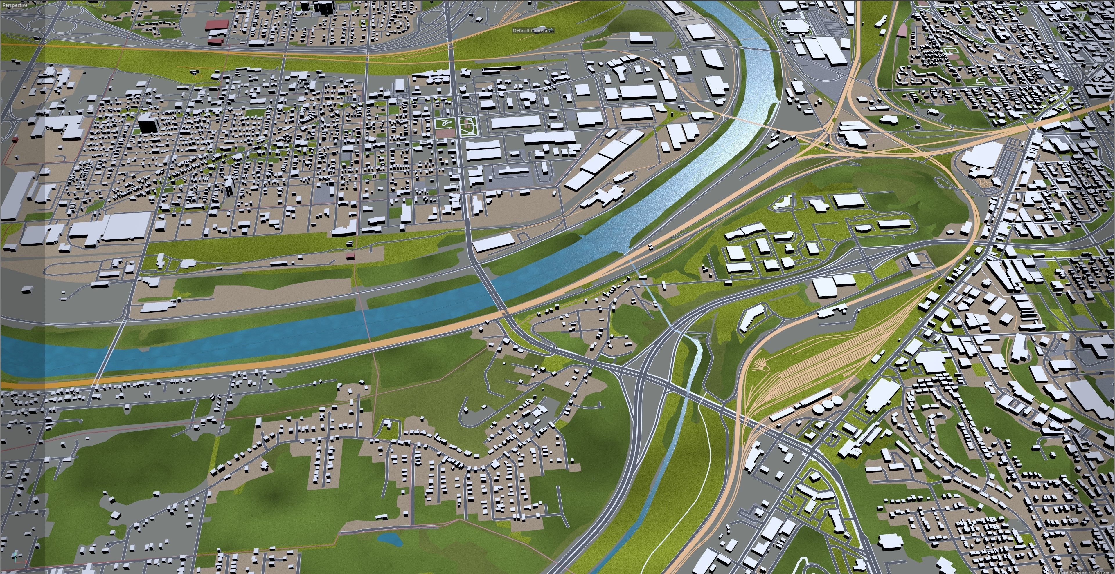 Kansas City Missouri USA Low-poly 3D model_28