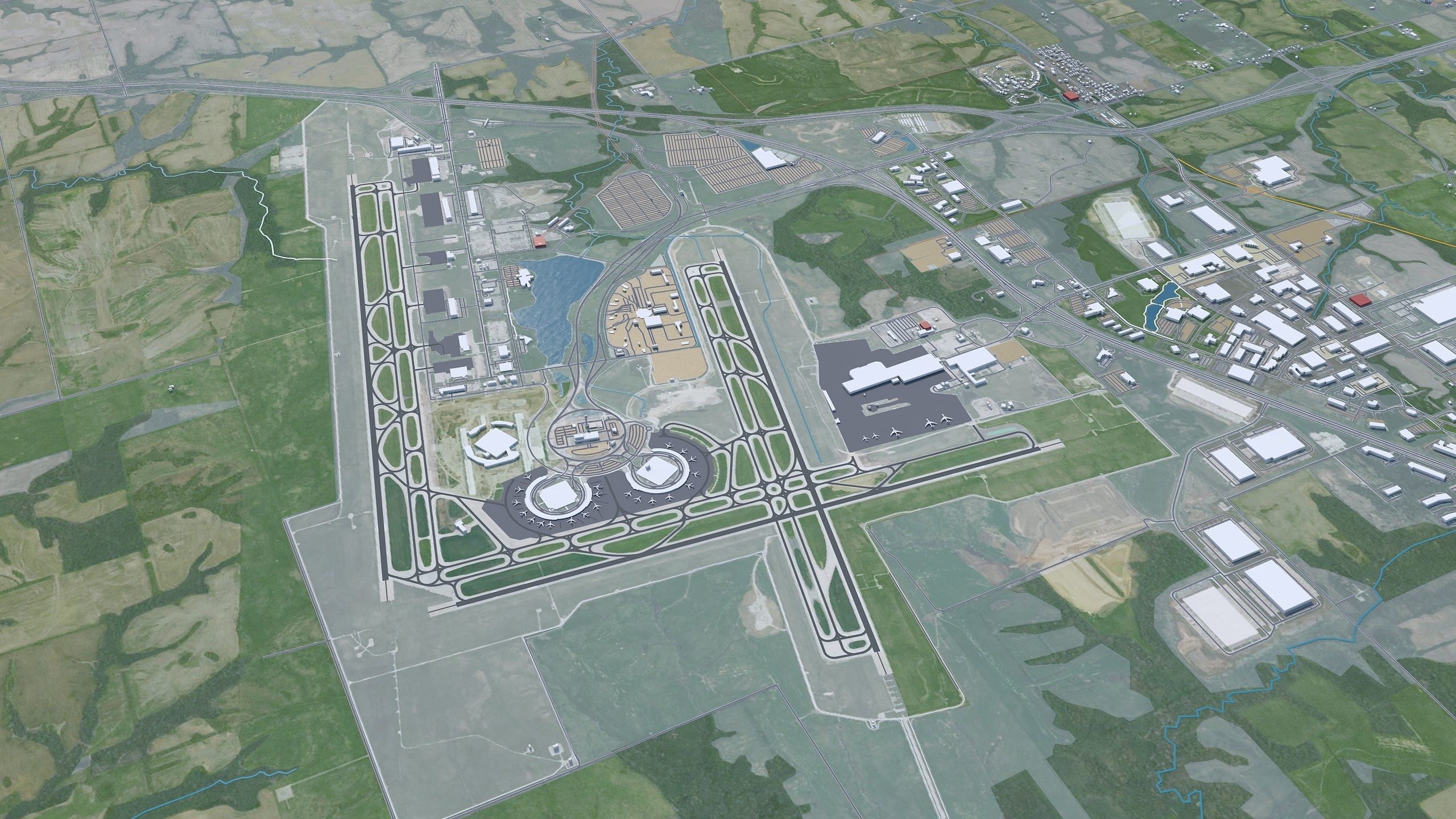 Kansas City Missouri USA Low-poly 3D model_8