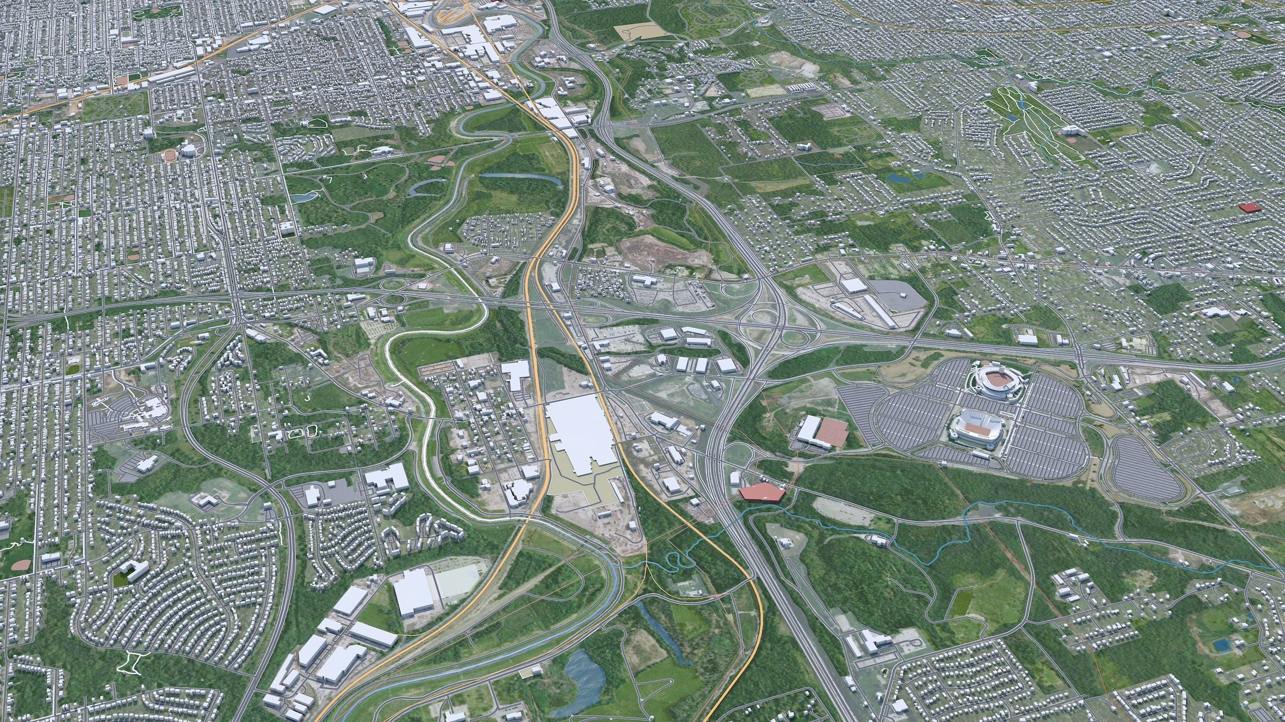 Kansas City Missouri USA Low-poly 3D model_5