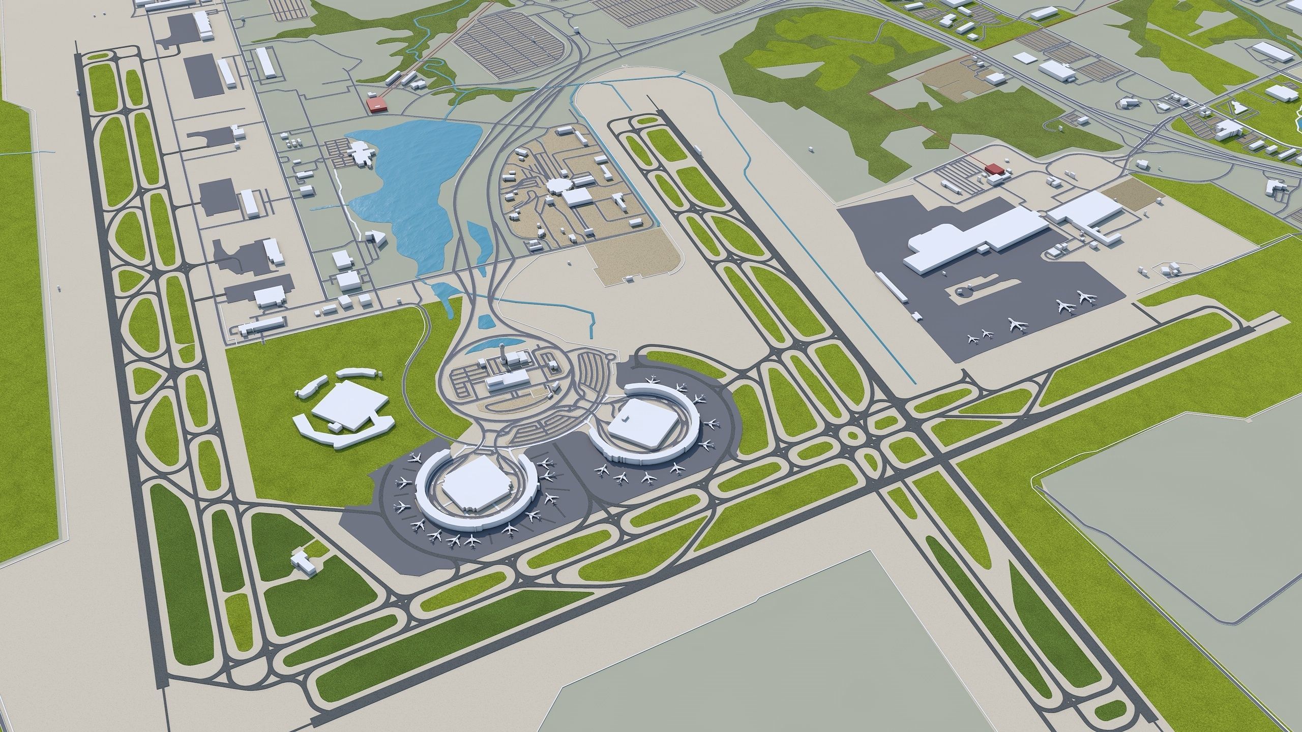 Kansas City Missouri USA Low-poly 3D model_16