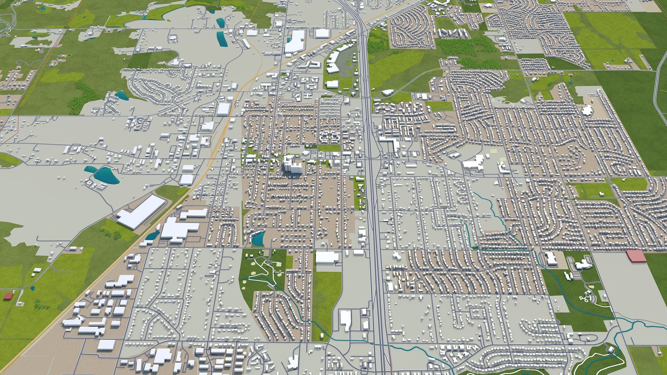 Kansas City Missouri USA Low-poly 3D model_13