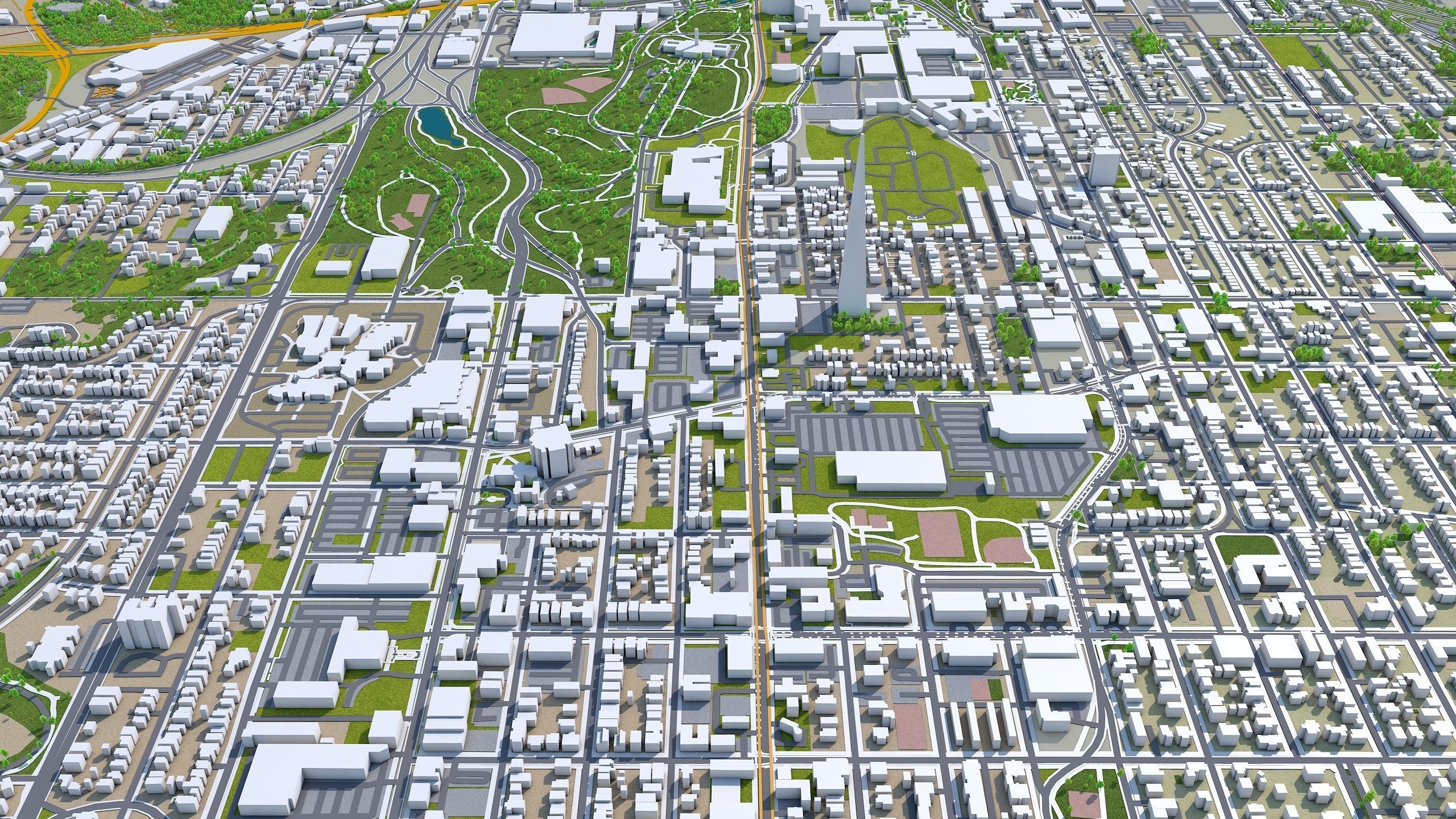 Kansas City Missouri USA Low-poly 3D model_17