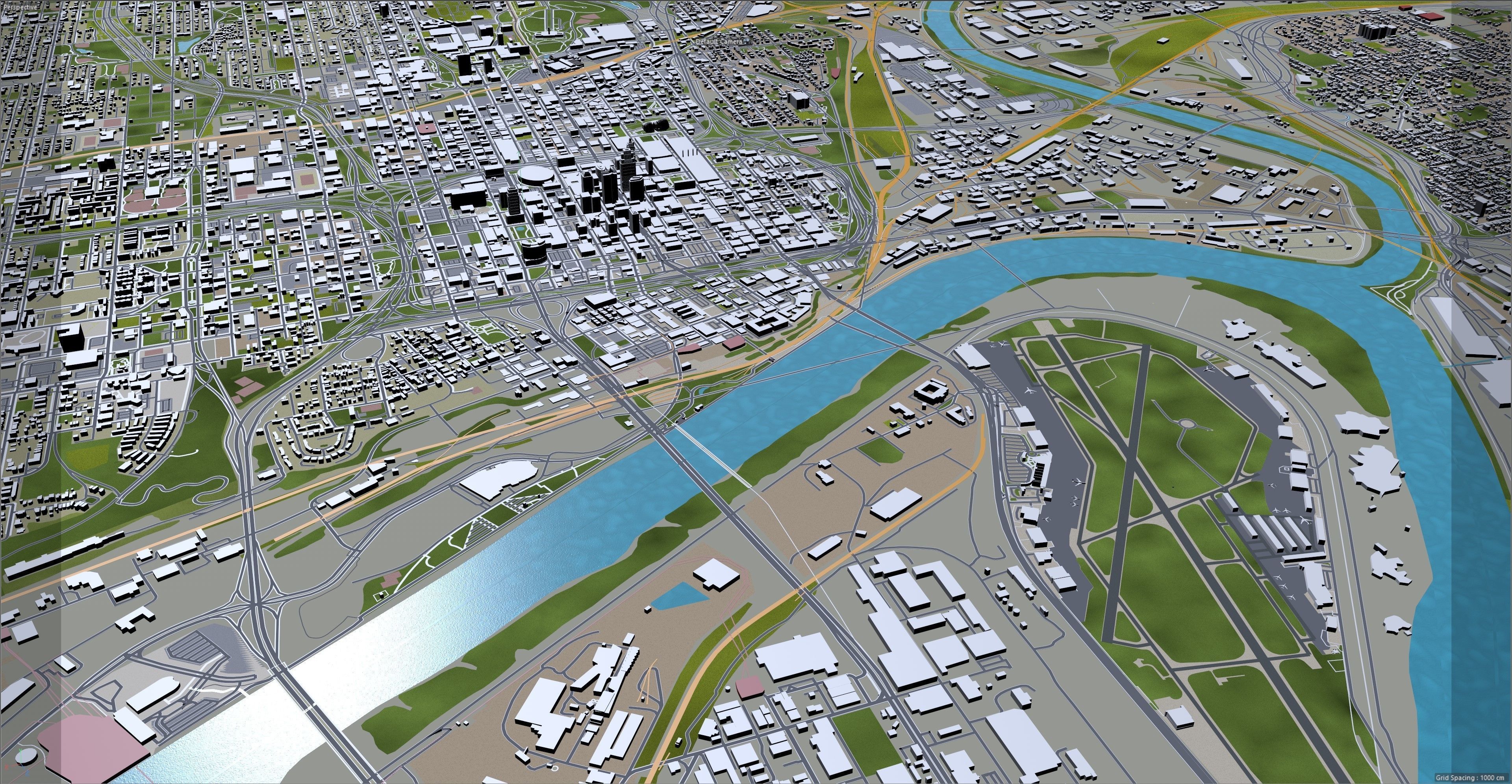 Kansas City Missouri USA Low-poly 3D model_29