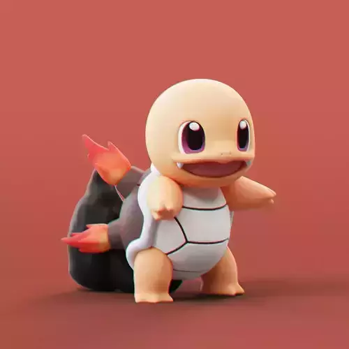 Pokemon - Fire Squirtle 3D print model