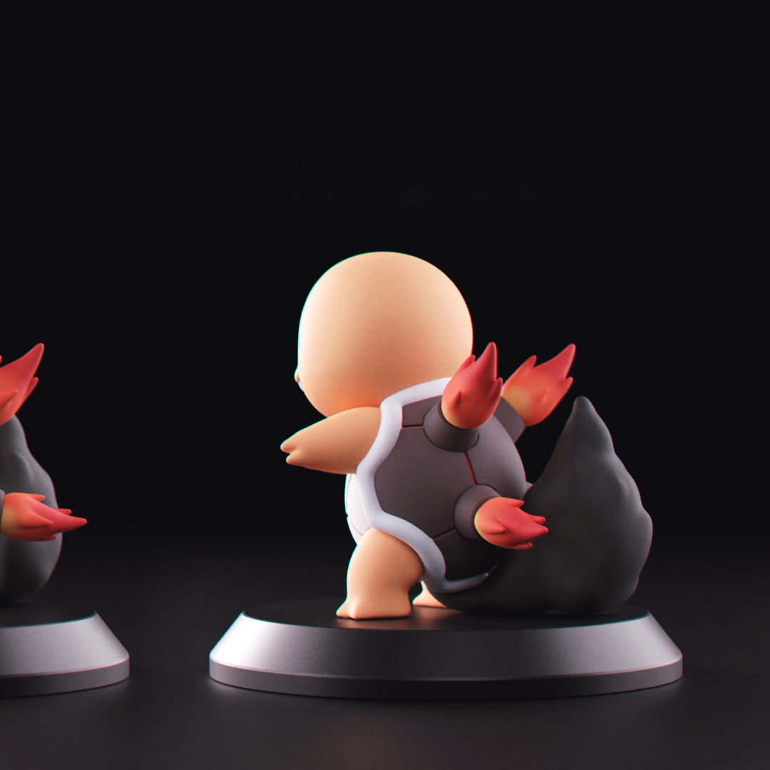Pokemon - Fire Squirtle 3D print model_4