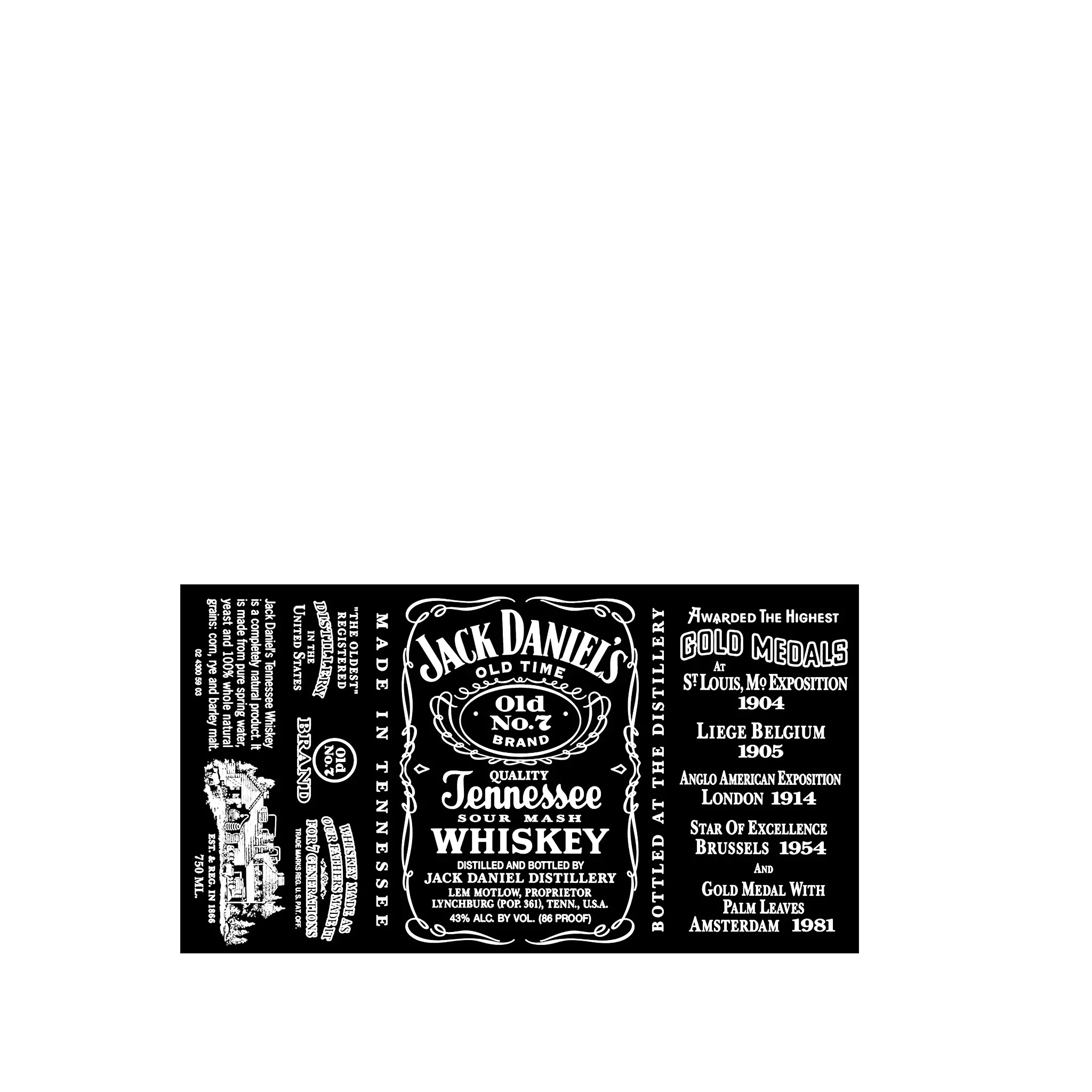Jack Daniels and a glass of wine Free low-poly 3D model