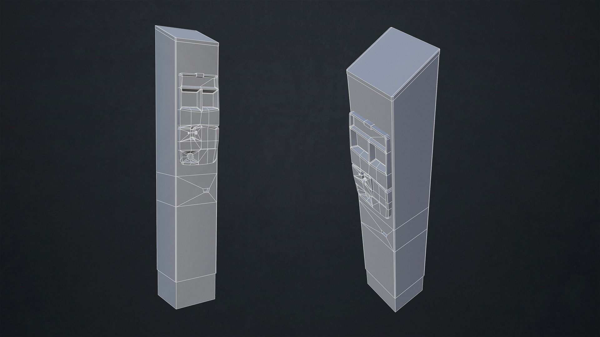 Parking Meter Low-poly 3D model_9