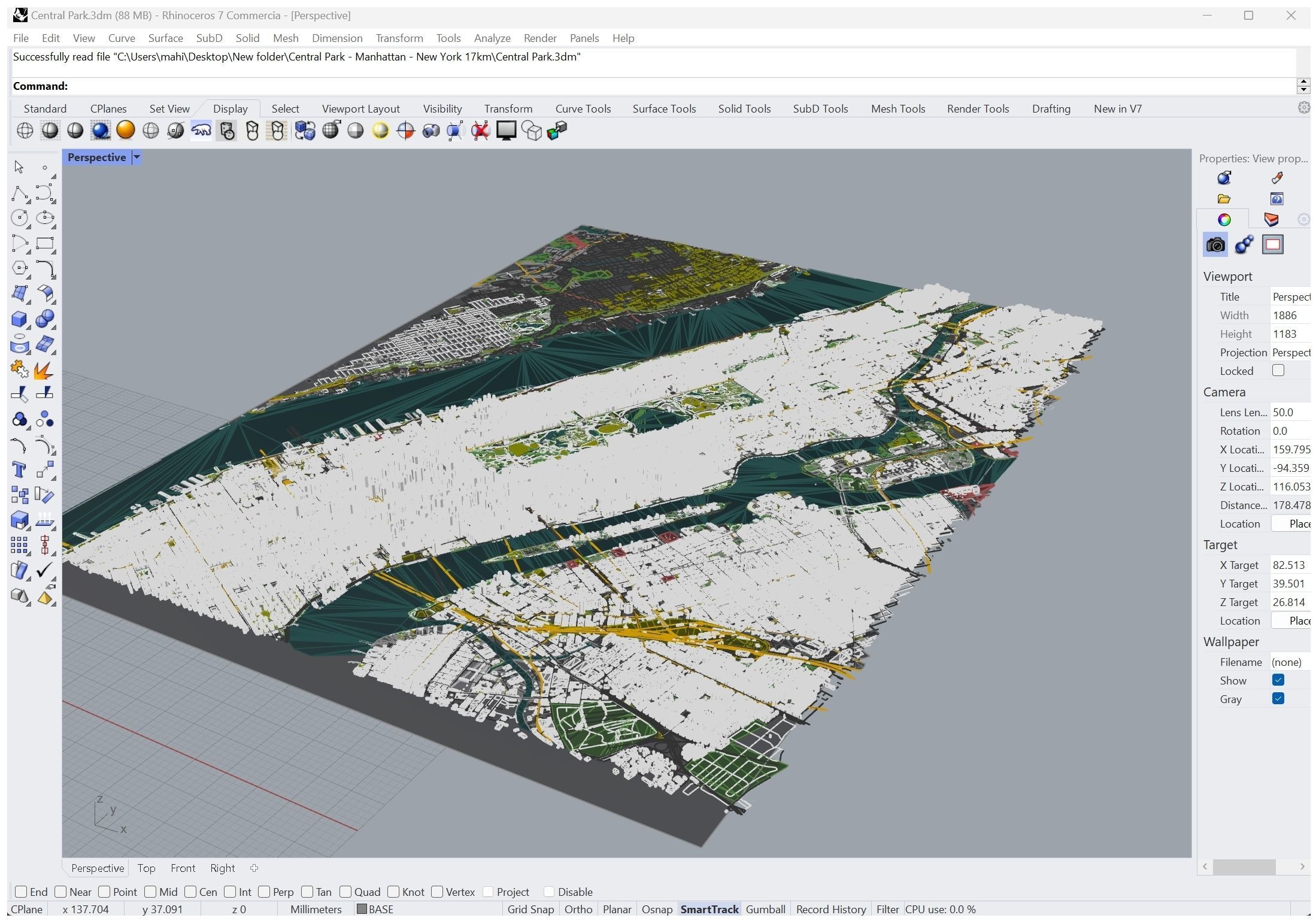 Central Park - Manhattan - New York  Low-poly 3D model_17