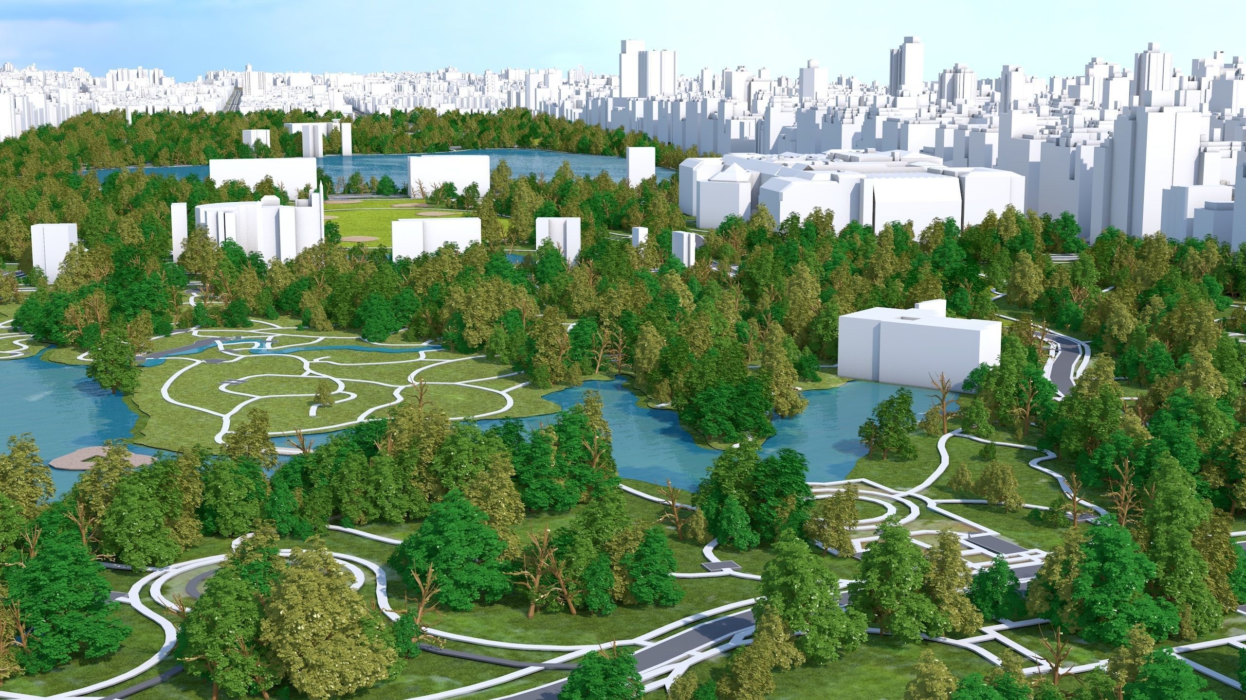 Central Park - Manhattan - New York  Low-poly 3D model_6