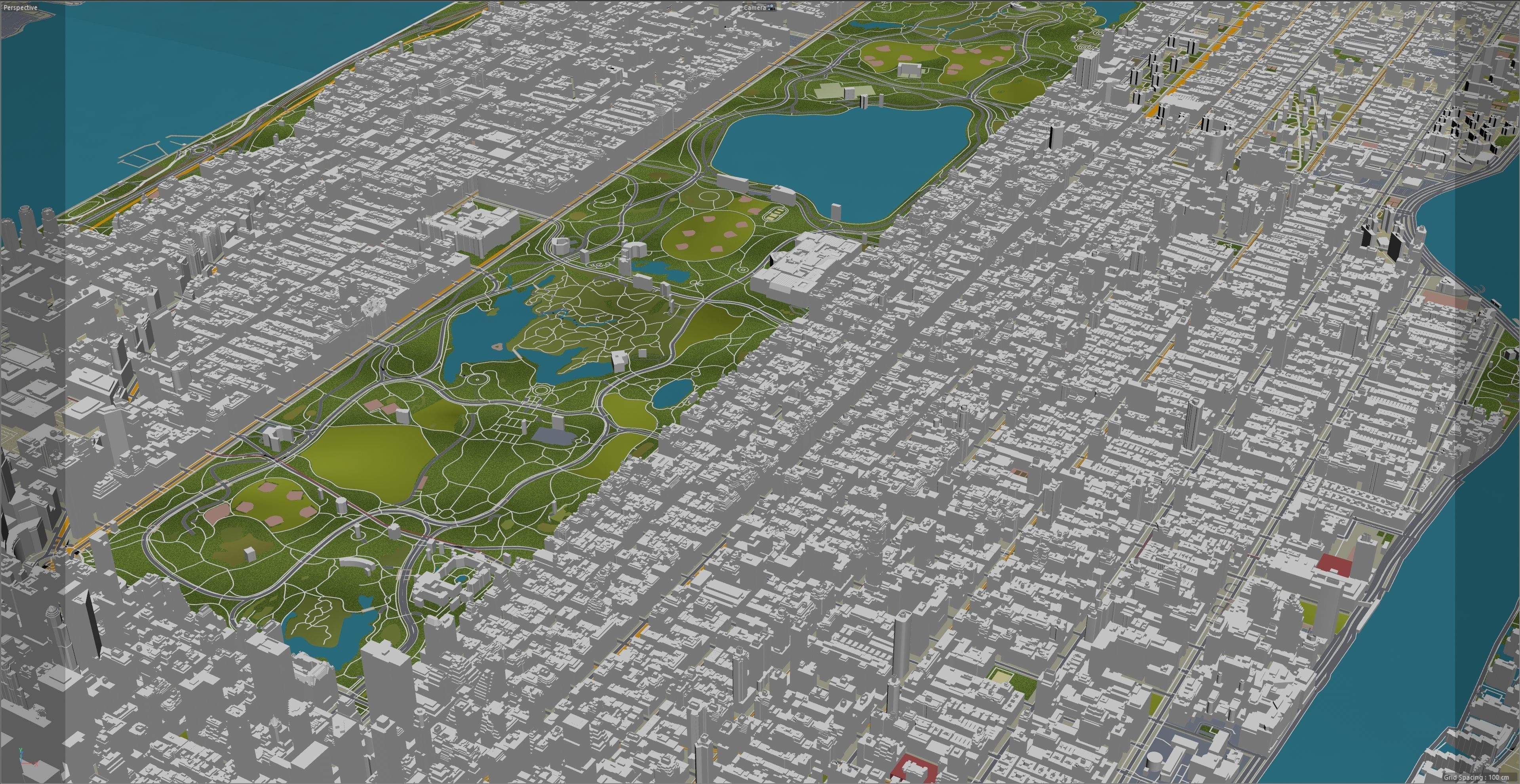 Central Park - Manhattan - New York  Low-poly 3D model_13
