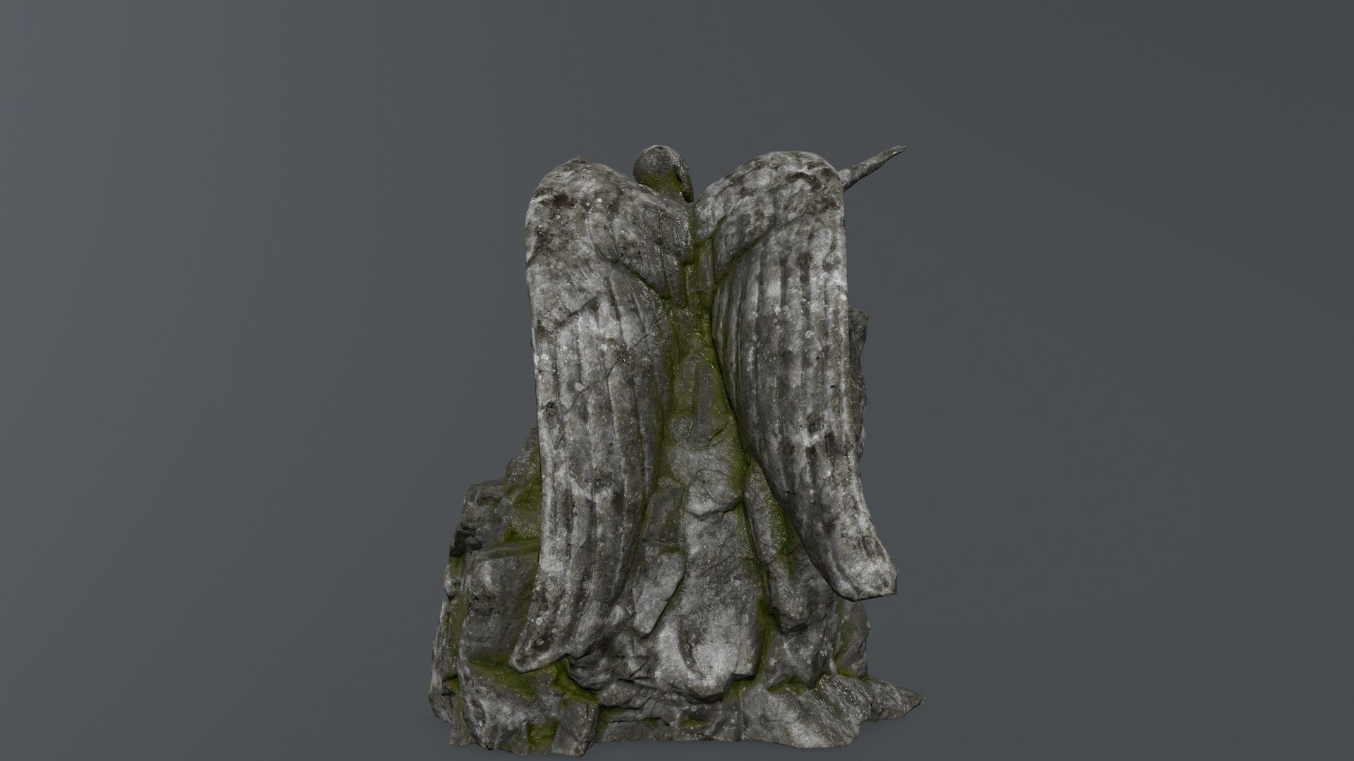 Man statue 1  Low-poly 3D model_4