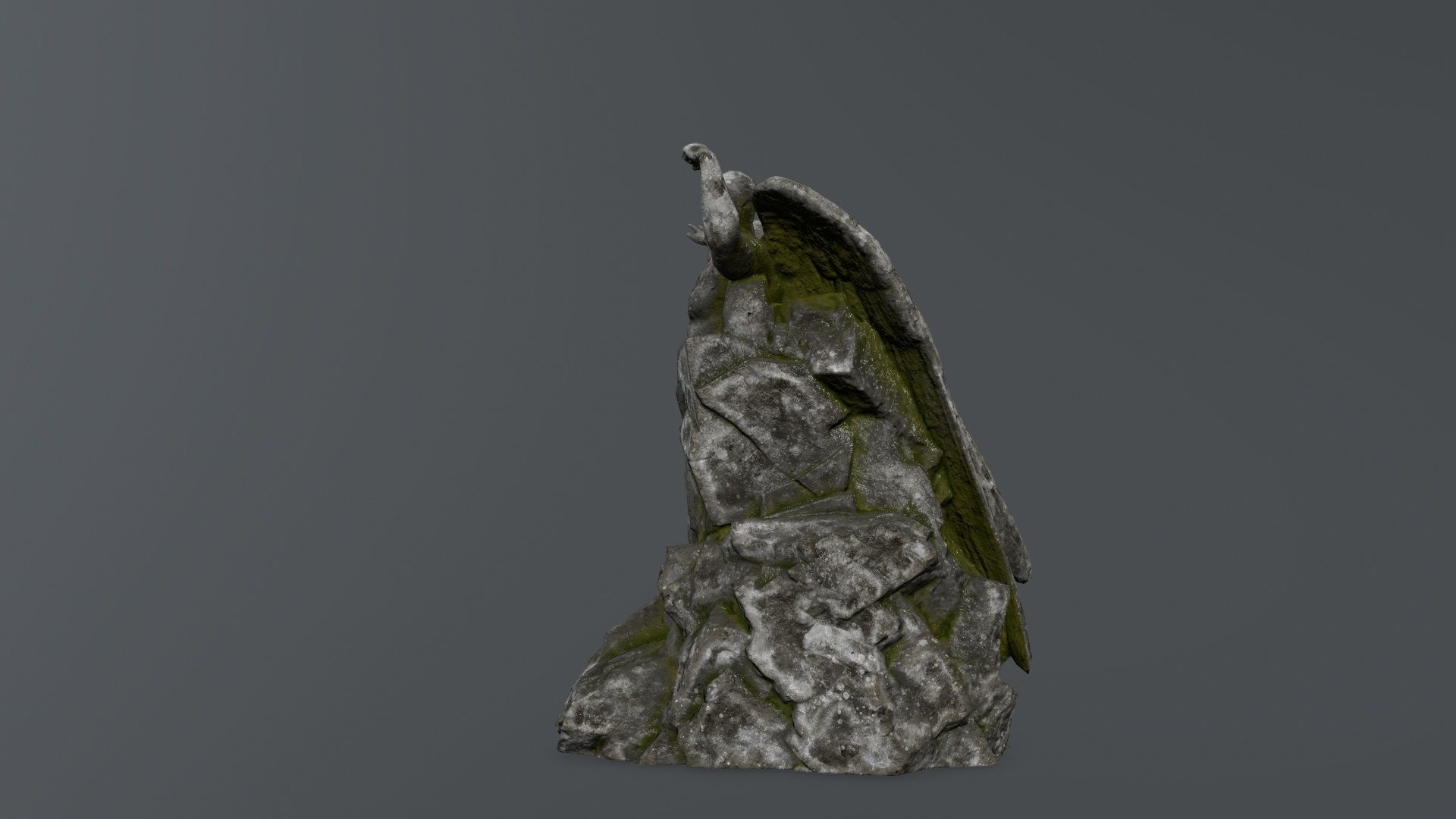 Man statue 1  Low-poly 3D model_6