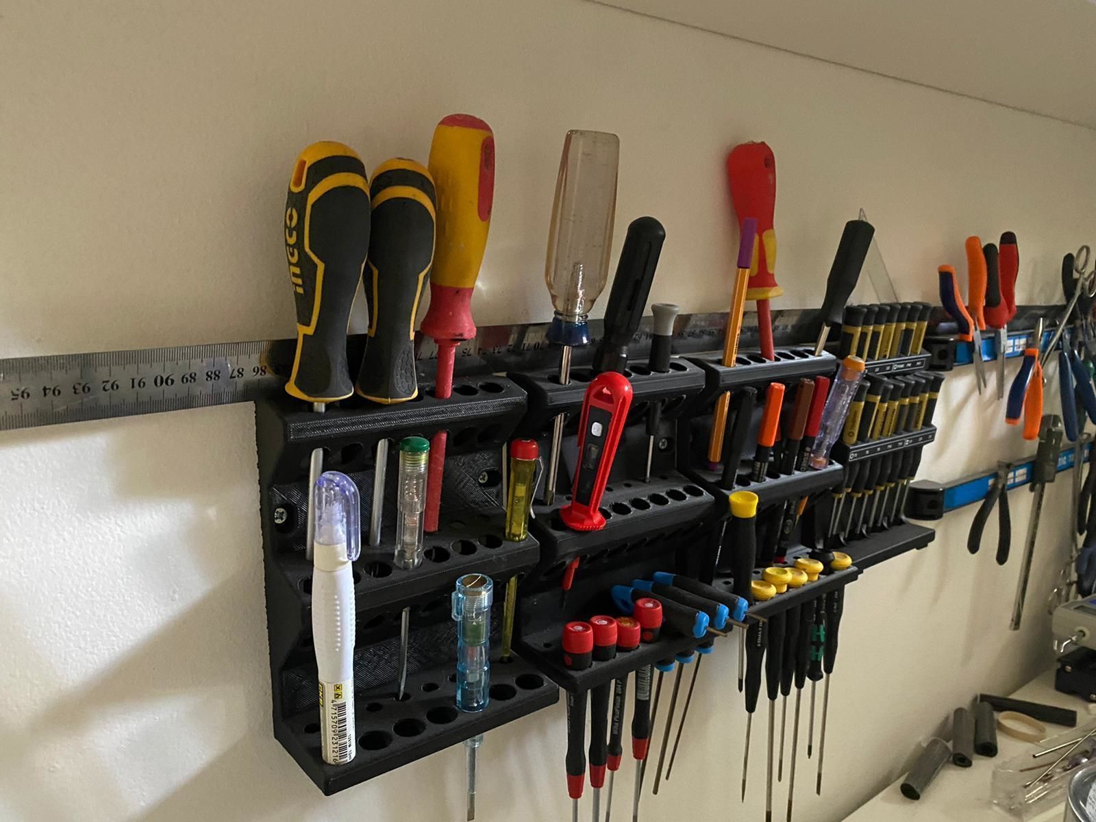 Wall Mount Tool Organizer Rack 3D model 3D printable | CGTrader
