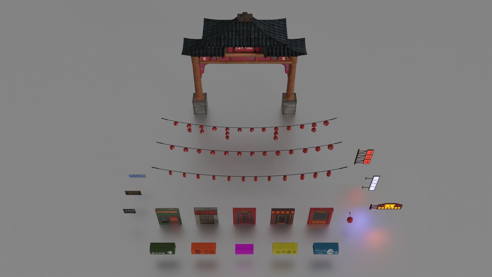 Cyberpunk - Asset Pack Low-poly 3D model_6