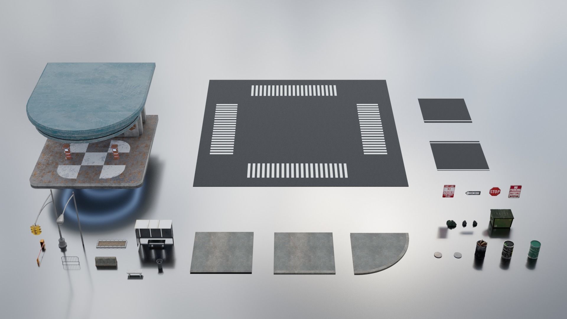 Cyberpunk - Asset Pack Low-poly 3D model_5