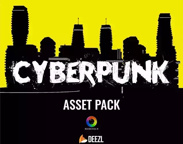 Cyberpunk - Asset Pack Low-poly 3D model Cyberpunk - Asset Pack Low-poly 3D model