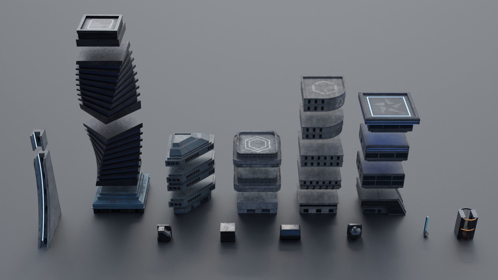 Cyberpunk - Asset Pack Low-poly 3D model_2