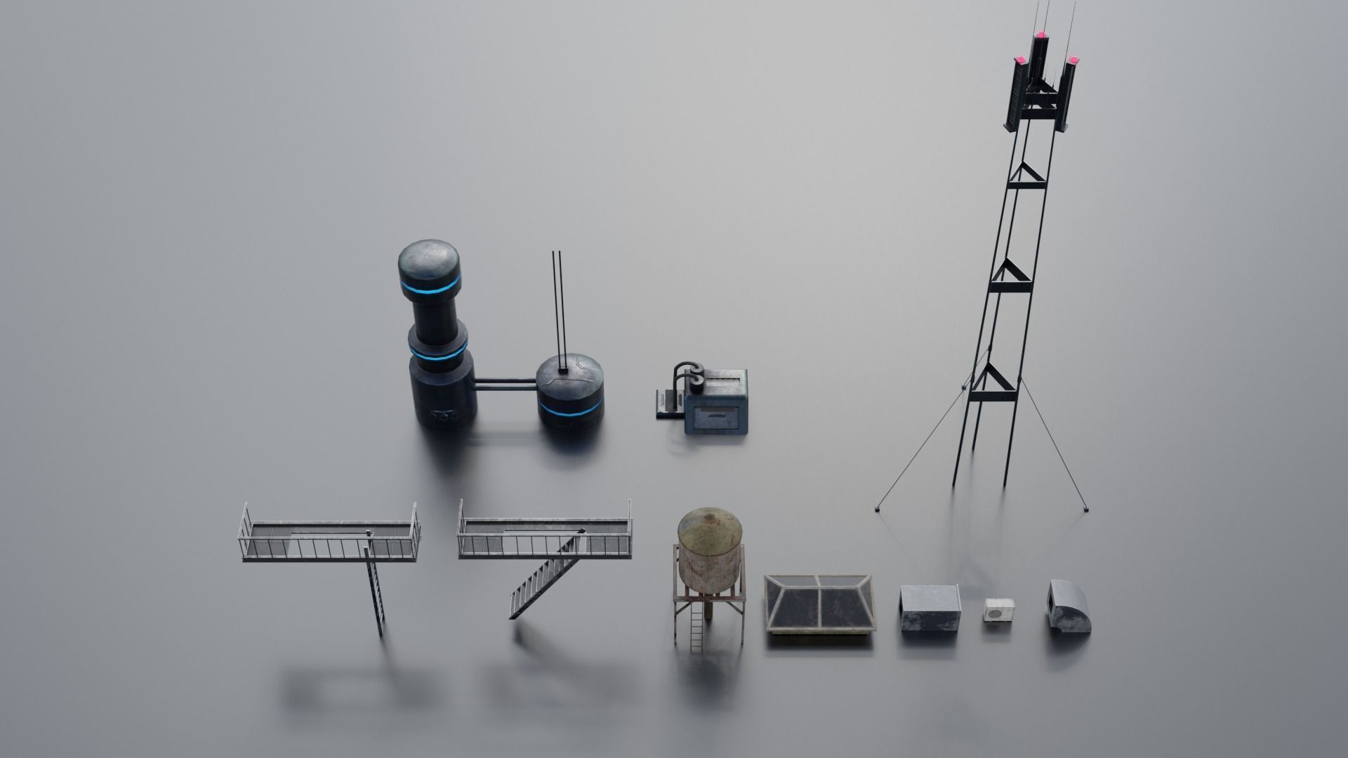 Cyberpunk - Asset Pack Low-poly 3D model_4