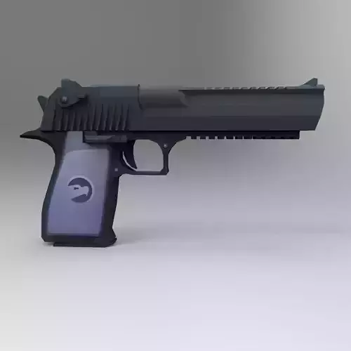  Desert Eagle Carbon Low Poly Mobile Game Ready model
