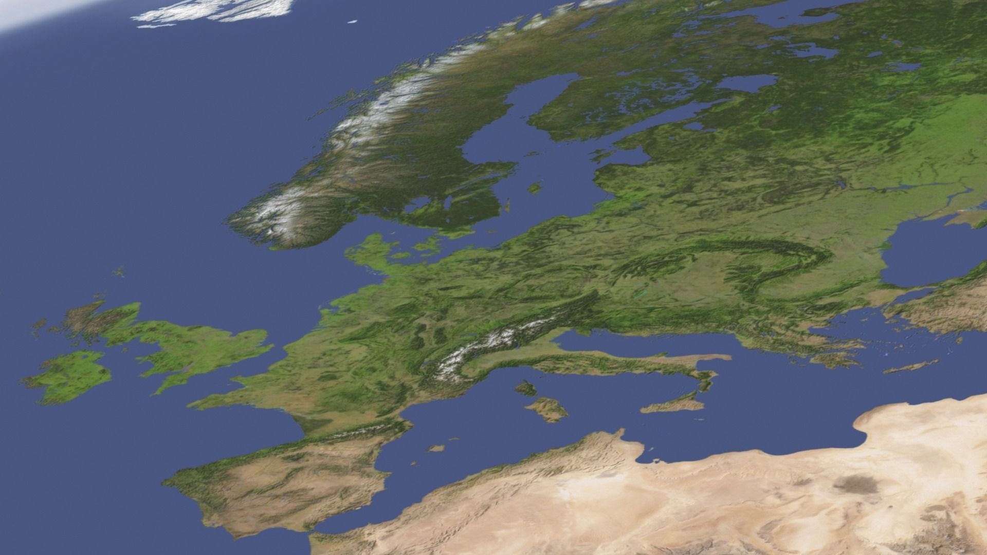 World Map Low-poly 3D model_6