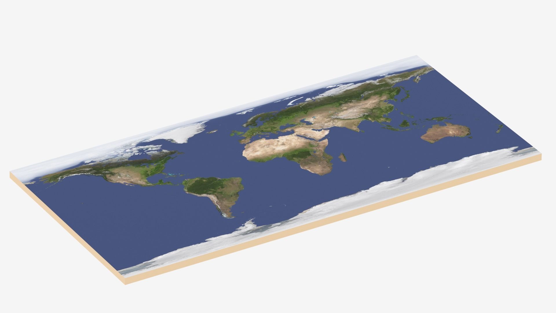 World Map Low-poly 3D model_1