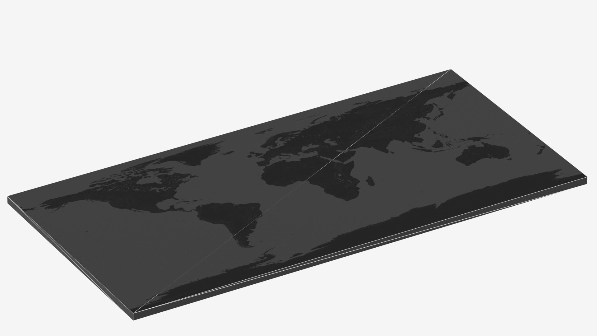 World Map Low-poly 3D model_12