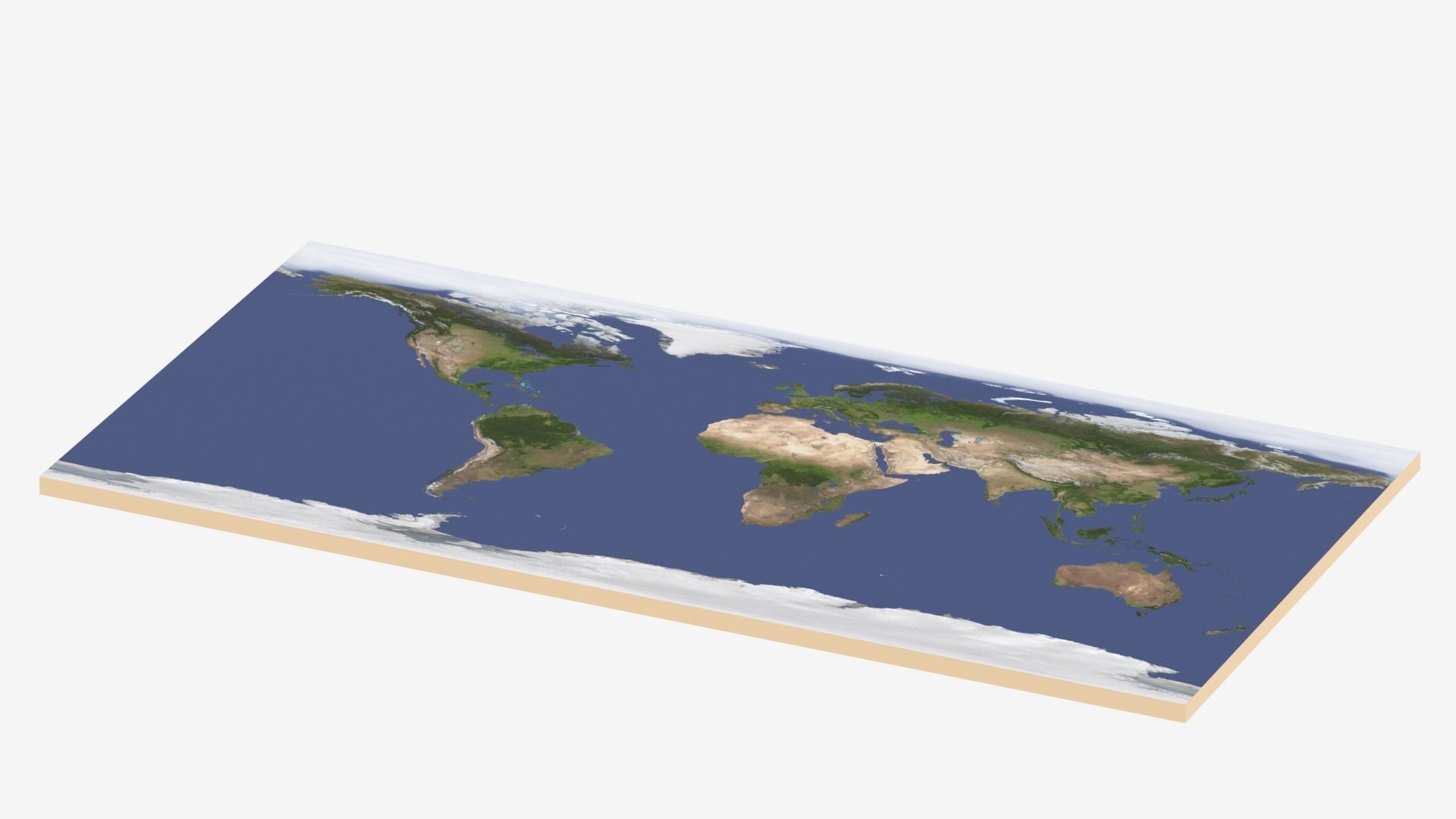 World Map Low-poly 3D model_2