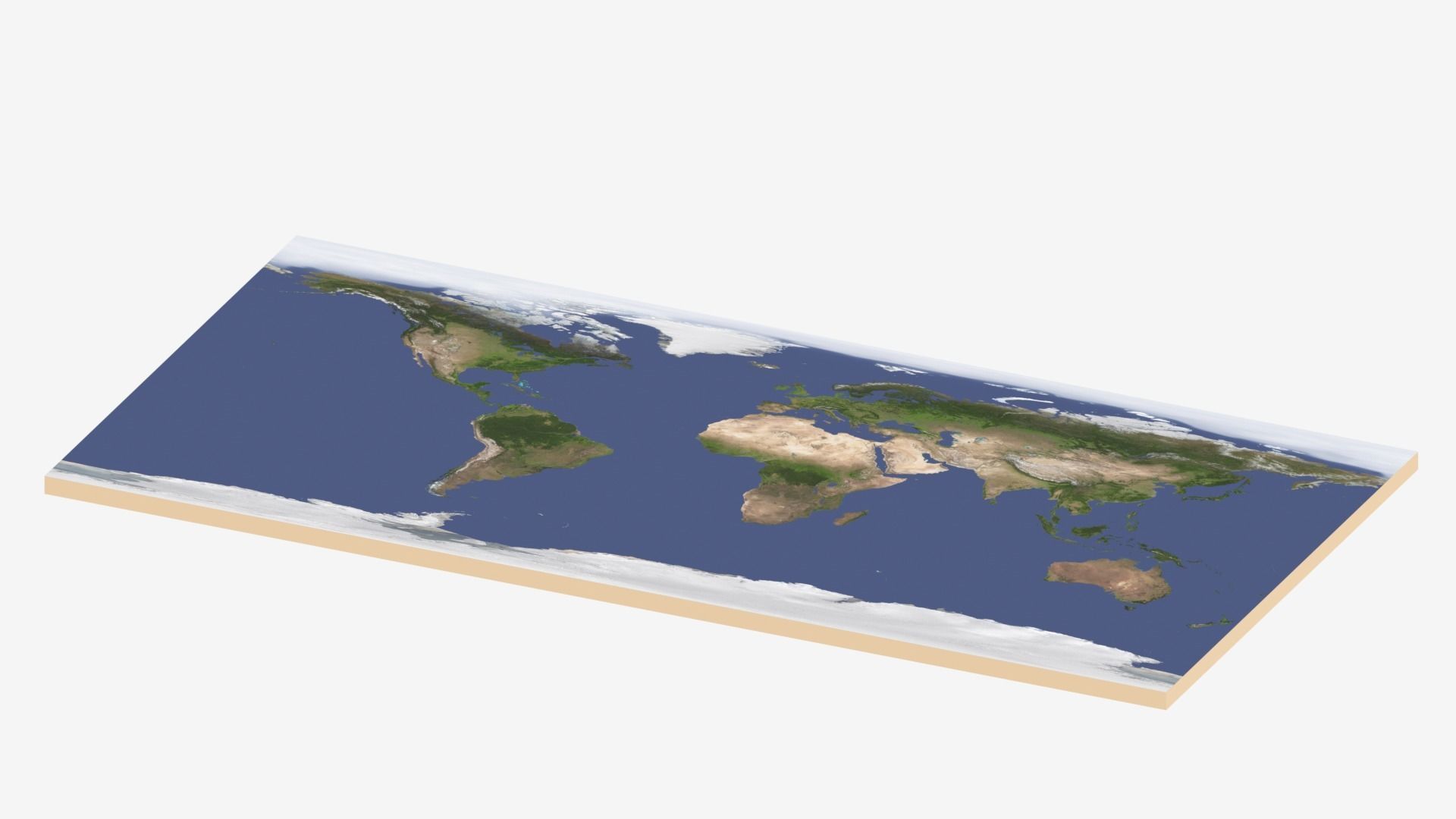 World Map Low-poly 3D model_3