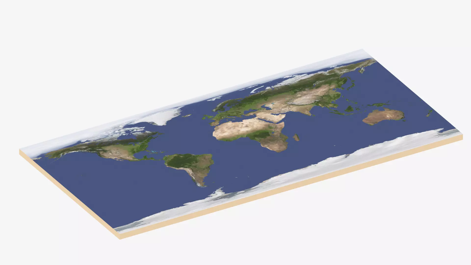 World Map Low-poly 3D model_0